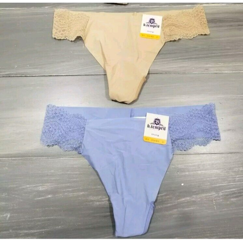 b.tempt'd Thong Underwear‎ by Wacoal B. Bare 976267 Size Small 2 Pair